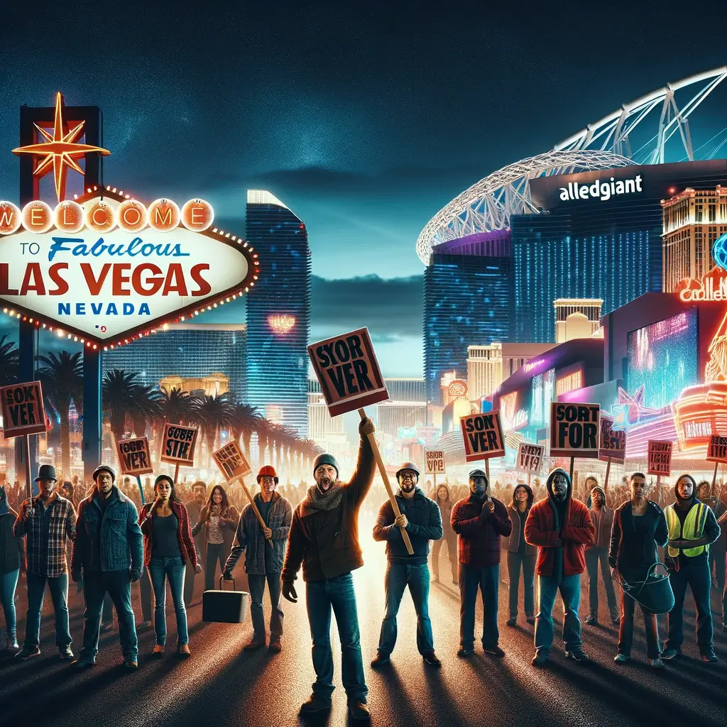 Las Vegas Workers Strike Before Super Bowl LVIII Image